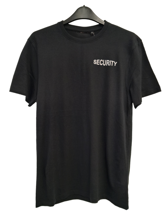 T-Shirt SECURITY Schriftzug weiß BULB